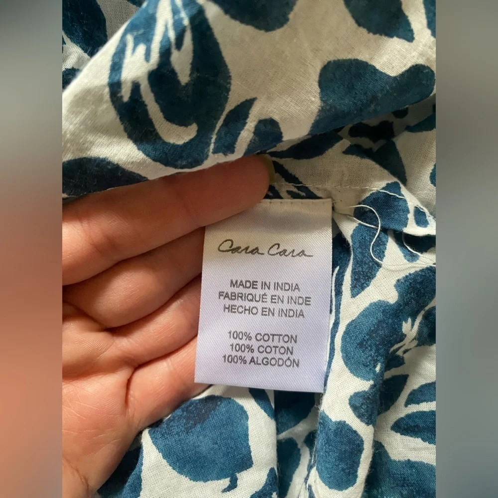 Cara Cara Blue and White Floral Harbour Island Midi Length Dress - Picture 3 of 6